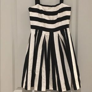Ann Taylor LOFT Black Striped Dress